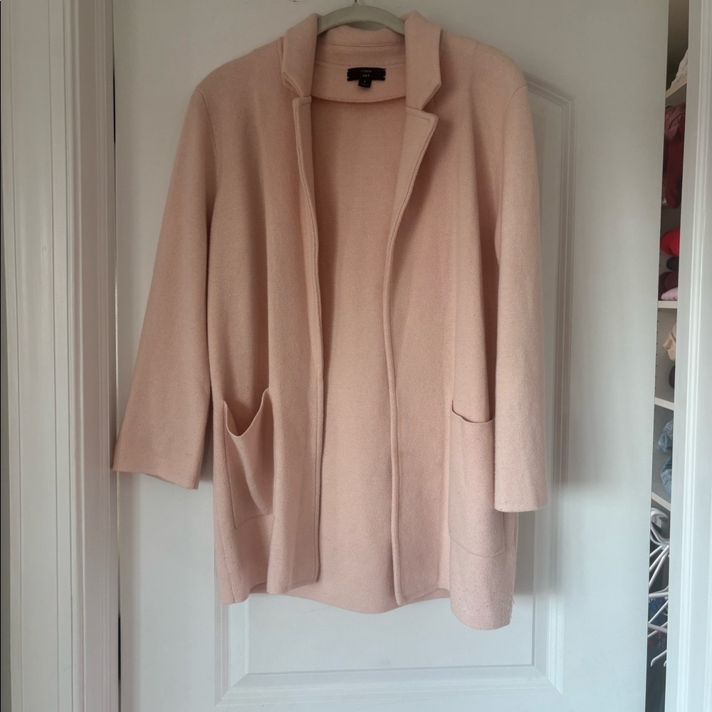 J Crew pink sweater blazer